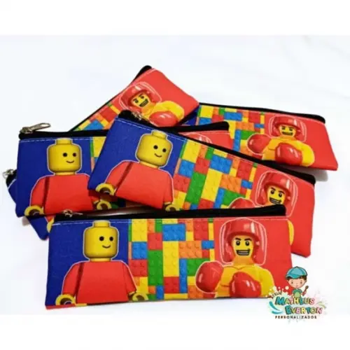 50 Estojos Slim Personalizado Lego Tamanho 19x7