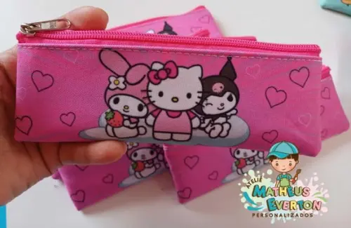 Estojo Slim Personalizado Hello Kitty Tam: 19x7