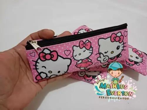 Estojo Slim Personalizado Hello Kitty Tam: 19x7