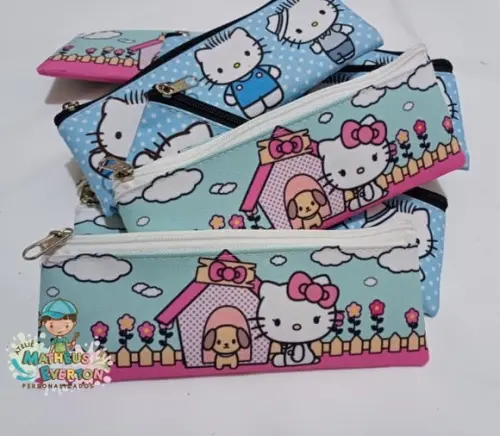 Estojo Slim Personalizado Hello Kitty Tam: 19x7