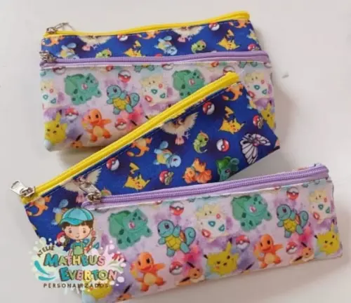 Estojos Slim Personalizado Pokémon Tam: 19x7