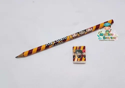 Lapis Borracha Personalizado Tema Harry Potter