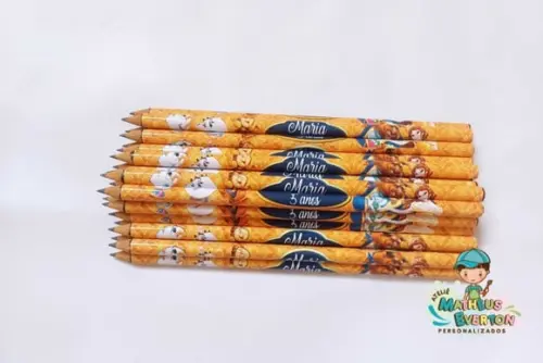 Lápis Personalizado Tema Bela e a Fera