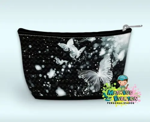 Necessaire Personalizada Borboleta Neon