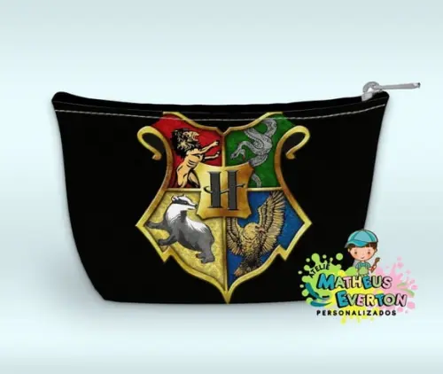Necessaire Personalizada Harry Potter Casas de Hogwarts