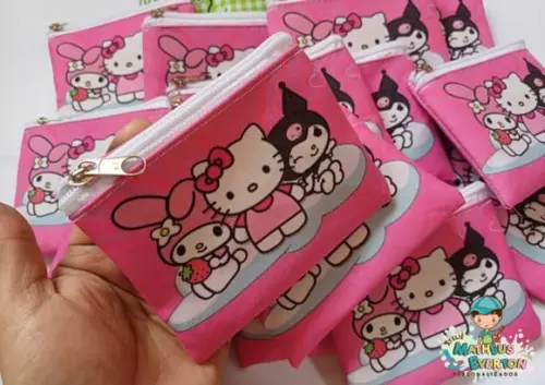 Porta Moedas Personalizada Hello Kitty ( Frente e Verso)