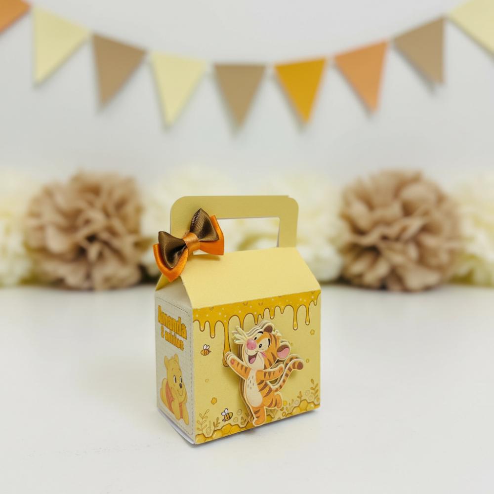 Kit Festa Ursinho Pooh 20 Caixas Personalizadas Lembrancinhas de 