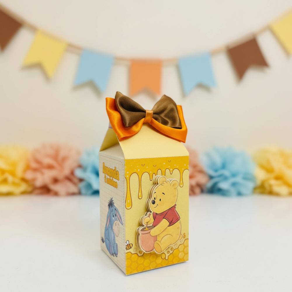 Kit Festa Ursinho Pooh 20 Caixas Personalizadas Lembrancinhas de 