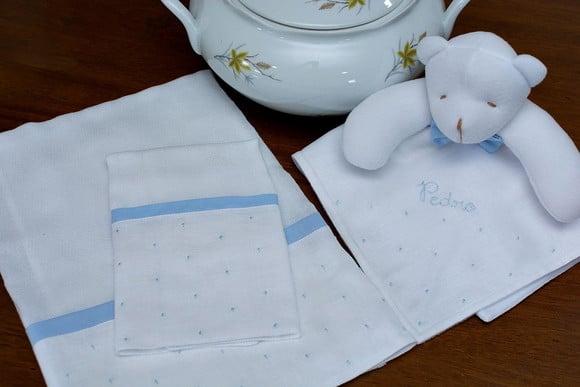 Kit Fralda de boca, passeio e Naninha urso