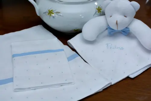 Kit Fralda de boca, passeio e Naninha urso