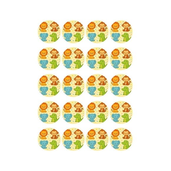 Adesivo Personalizado Latinha 5cm Animais Coloridos