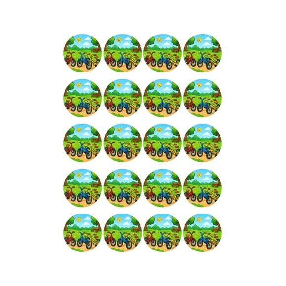 Adesivo Personalizado Latinha 5cm Bicicletas Coloridas