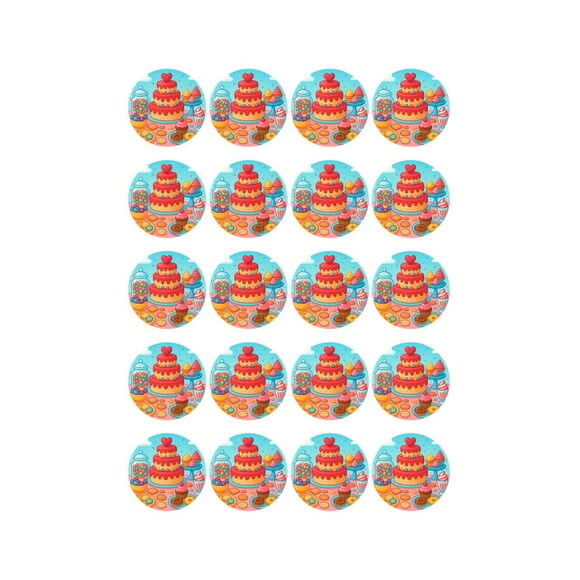 Adesivo Personalizado Latinha 5cm Mesa Doces Coloridos