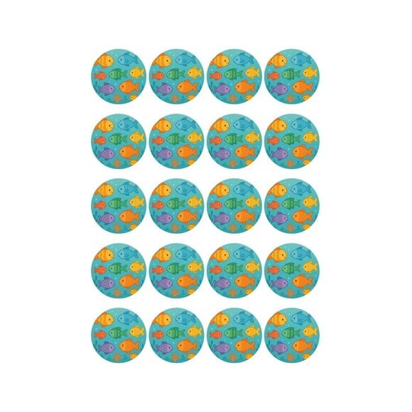 Adesivo Personalizado Latinha 5cm Peixinhos Coloridos