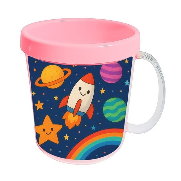 Caneca Acrílica Infantil Personalizada Espaço Colorido