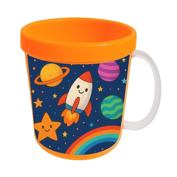 Caneca Acrílica Infantil Personalizada Espaço Colorido
