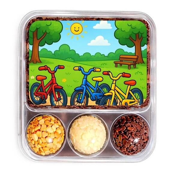 Embalagem Bolo Docinhos Personalizada Bicicletas Coloridas
