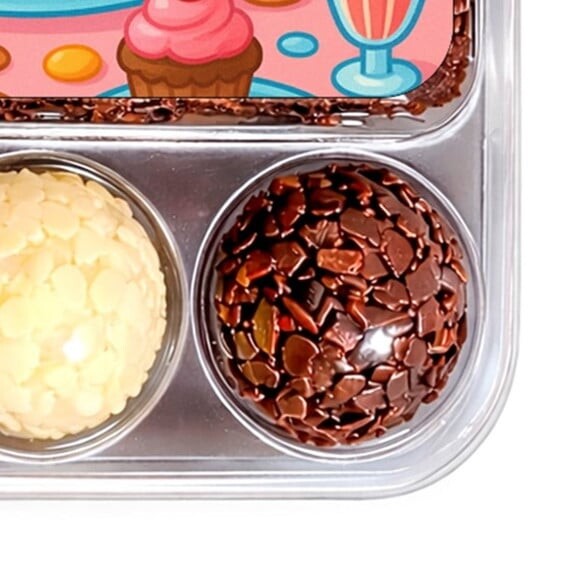 Embalagem Bolo Docinhos Personalizada Mesa Doces Coloridos
