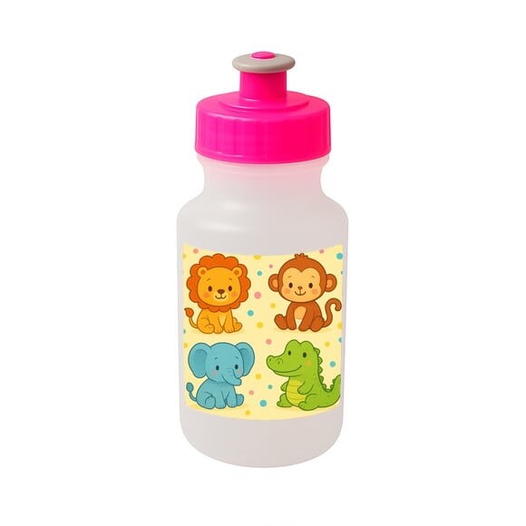 Garrafinha Squeeze Personalizada Animais Coloridos
