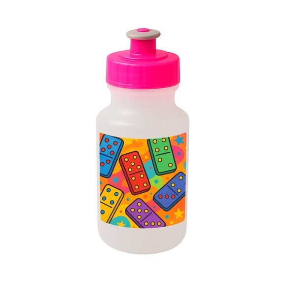 Garrafinha Squeeze Personalizada Dominós Coloridos