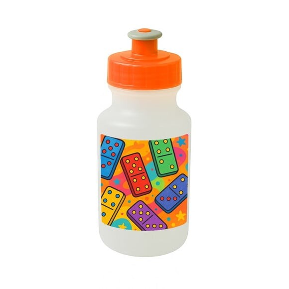Garrafinha Squeeze Personalizada Dominós Coloridos