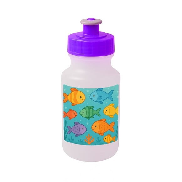 Garrafinha Squeeze Personalizada Peixinhos Coloridos
