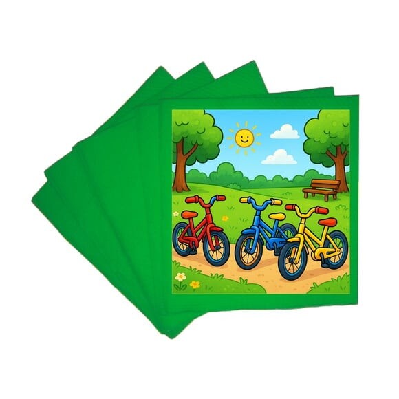 Guardanapo de Papel Personalizado Bicicletas Coloridas
