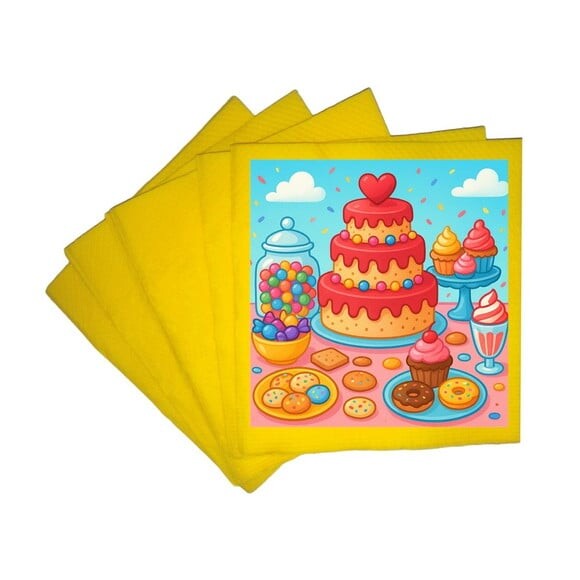 Guardanapo de Papel Personalizado Mesa Doces Coloridos