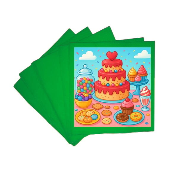 Guardanapo de Papel Personalizado Mesa Doces Coloridos