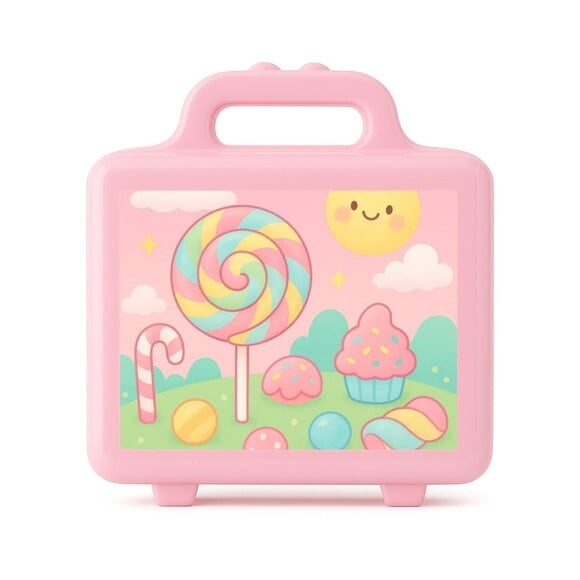 Maleta Plástica Personalizada 12x10cm Candy Color