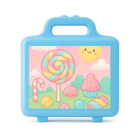 Maleta Plástica Personalizada 12x10cm Candy Color
