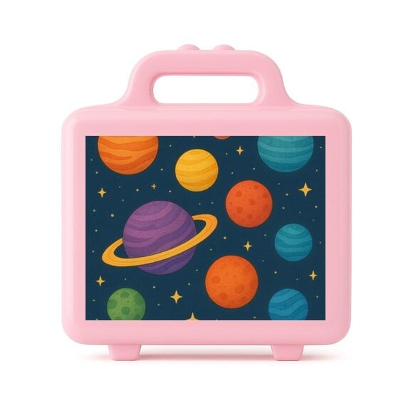 Maleta Plástica Personalizada 12x10cm Planetas Coloridos