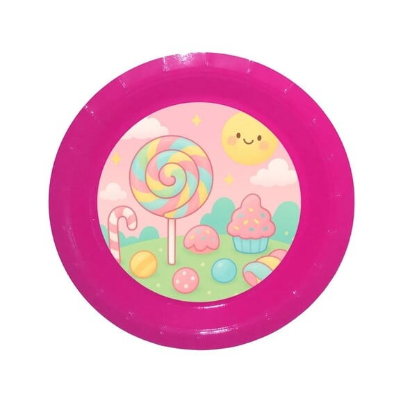 Prato de Papel Personalizado Candy Color