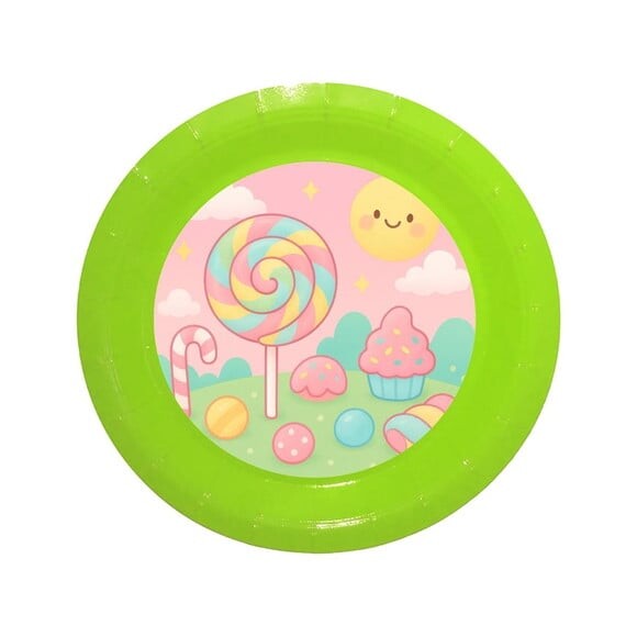 Prato de Papel Personalizado Candy Color