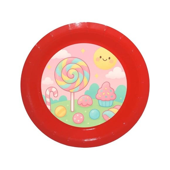 Prato de Papel Personalizado Candy Color