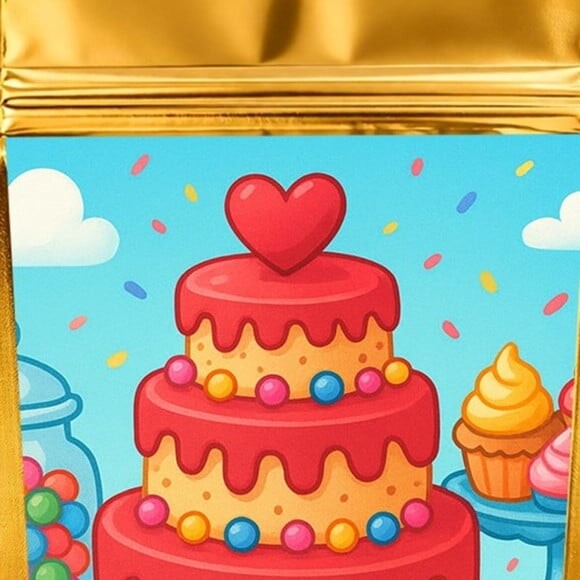 Saco Festa Metalizado Dourado 13x20 Mesa Doces Coloridos