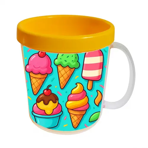 Kit 10 Canecas Acrílicas Personalizadas Sorvetes