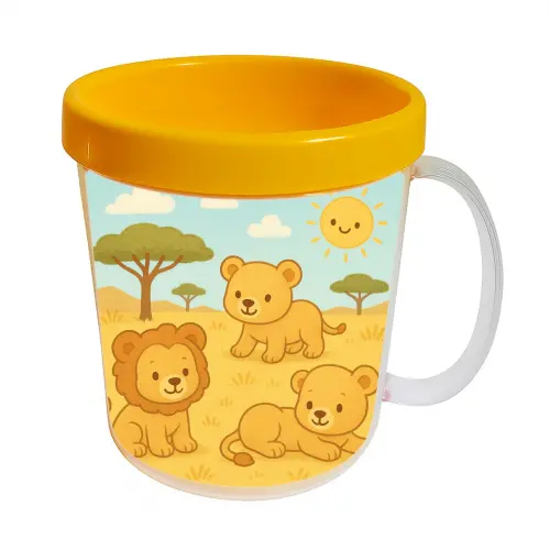 Kit 10 Canecas Acrílicas Personalizadas Leãozinhos