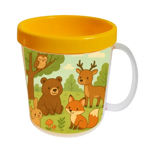 Kit 10 Canecas Acrílicas Personalizadas Animais da Floresta
