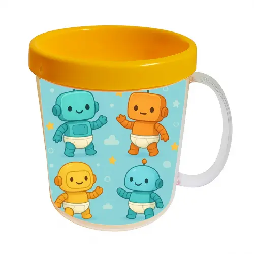 Kit 10 Canecas Acrílicas Personalizadas Robôs Baby