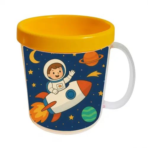 Kit 10 Canecas Acrílicas Personalizadas Aventura Espacial