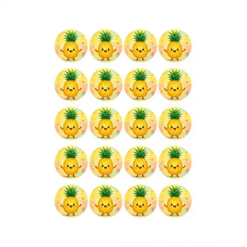Adesivo Personalizado Latinha 5cm Abacaxi