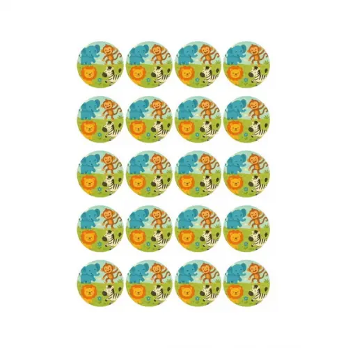 Adesivo Personalizado Latinha 5cm Animais Divertidos