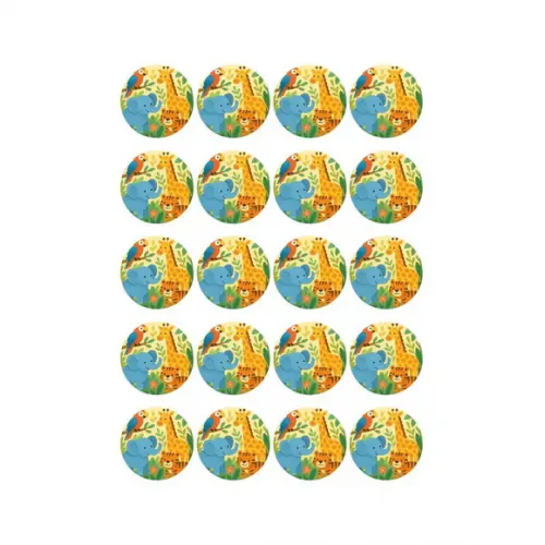 Adesivo Personalizado Latinha 5cm Animais Exóticos