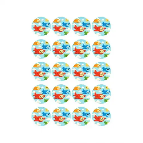 Adesivo Personalizado Latinha 5cm Aviões