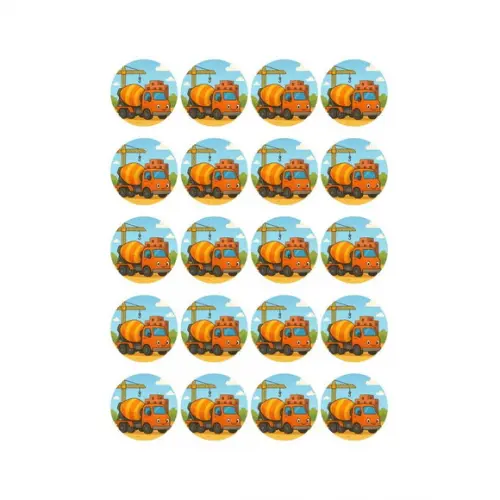 Adesivo Personalizado Latinha 5cm Betoneira