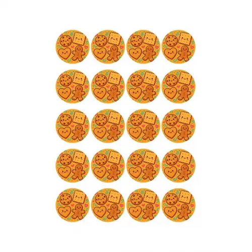 Adesivo Personalizado Latinha 5cm Biscoitinhos