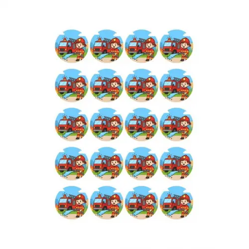 Adesivo Personalizado Latinha 5cm Bombeiros