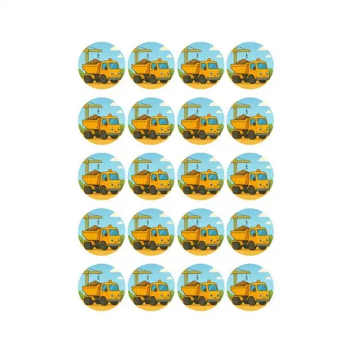 Adesivo Personalizado Latinha 5cm Caminhão Caçamba