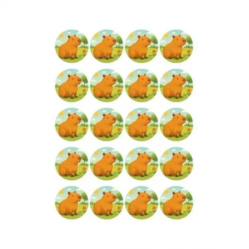 Adesivo Personalizado Latinha 5cm Capivara